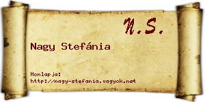Nagy Stefánia névjegykártya