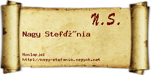 Nagy Stefánia névjegykártya